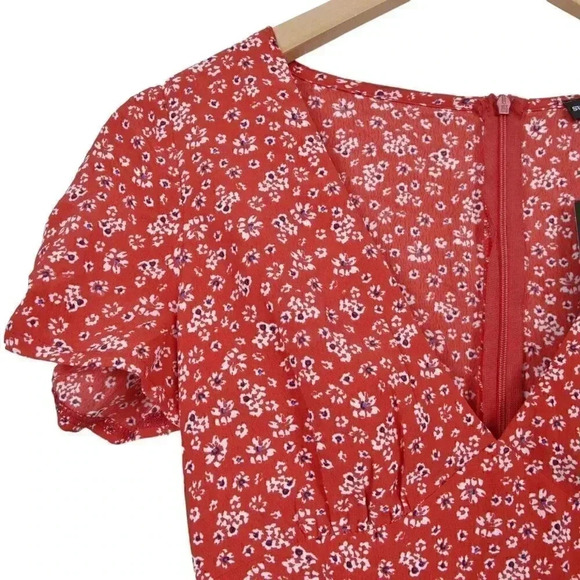 Nwt Sundae Muse Gabriella Floral Mini Dress Red Size 2 - Picture 5 of 15